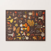 Puzzle Champignons sauvages sur brun (Horizontal)