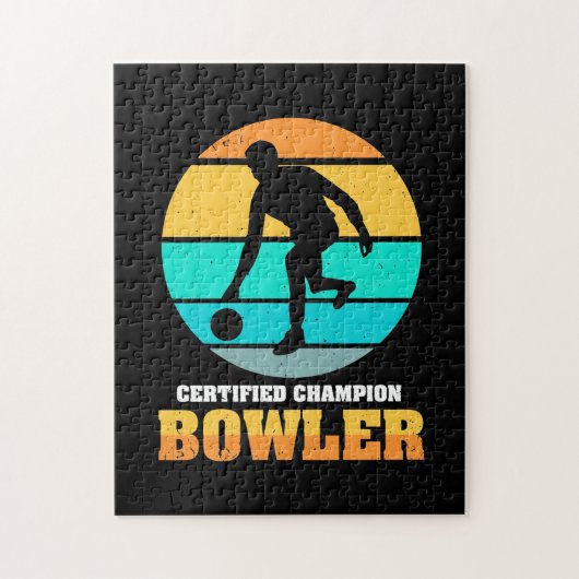 Puzzle Champion Bowler Retro Vintage (Vertical)