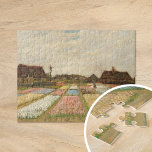 Puzzle Champs de bulles | Vincent Van Gogh<br><div class="desc">Bulb Fields (1883) ou Flower Beds in Holland par l'artiste post-impressionniste néerlandais Vincent Van Gogh. L'oeuvre originale est une huile sur toile. Il s'agit de l'une des premières peintures paysagères de Van Gogh représentant une vue panoramique des champs de tulipes en fleurs. Utilisez les outils de conception pour ajouter du...</div>