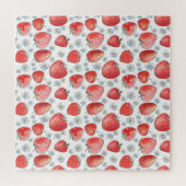 Puzzle Champs de fraises : Fraîcheur d'été (Horizontal)