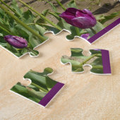 Puzzle Champs de tulipe (pourpres) et grange (vallée de (Côté)