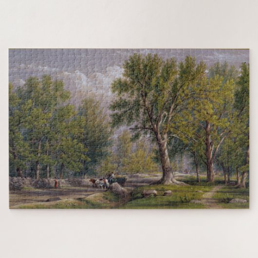 Puzzle Champs Elysiens en fleurs : le paysage de Hoboken (Horizontal)