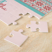 Puzzle Chandail d'hiver nordique Faux Knit Motif Monogram (Côté)