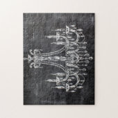 Puzzle Chandelier Chalk Blanc Tableau (Vertical)