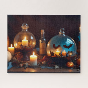 Puzzle Chandelles Citrouilles d'Halloween Cute Éffrayant