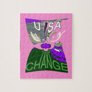 Puzzle Changement Rose Hillary USA Nous Sommes Plus Forts
