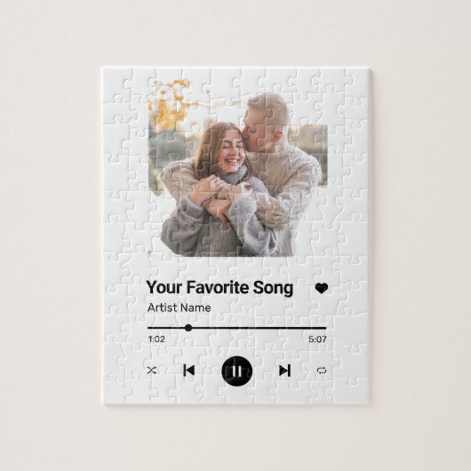 Puzzle Chanson Personnalisée Chanson Favorite Chanson Une (Vertical)