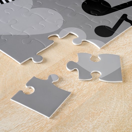 Puzzle Chansons d'amour en noir et blanc. (Côté)