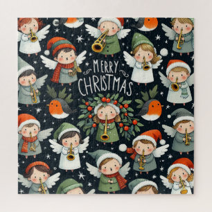 Puzzle Chanteurs angéliques de Noël sous le gui 