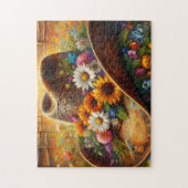 Puzzle Chapeau de cowboy floral (Vertical)