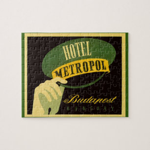 Puzzle Chapeau de groom de voyage vintage Budapest Hongri