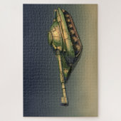 Puzzle Char militaire vert sur le terrain (Vertical)