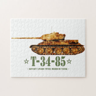 Puzzle Char moyen soviétique T-34-85 de la Seconde Guerre