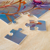 Puzzle Chardonneret en vol, style impressionniste (Côté)