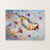 Puzzle Chardonneret en vol, style impressionniste (Horizontal)