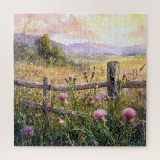 Puzzle Chardons roses de campagne (Vertical)