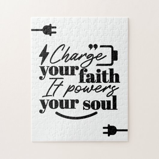 Puzzle Charge Your Faith – Christian Inspirational Quote (Vertical)