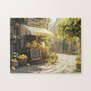 Puzzle Chariot à Limonade Village Méditerranéen Rustique
