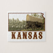 Puzzle Chariot couvert du Kansas (Horizontal)