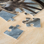 Puzzle Chariot couvert, roues en bois (Côté)