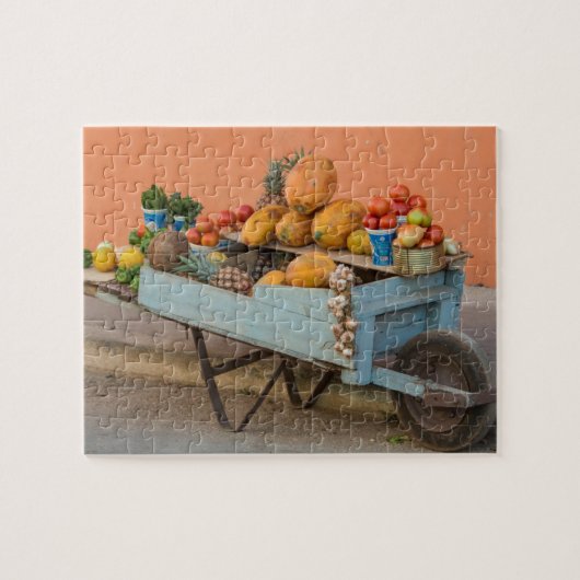 Puzzle Chariot de fruits et légumes, Cuba (Horizontal)