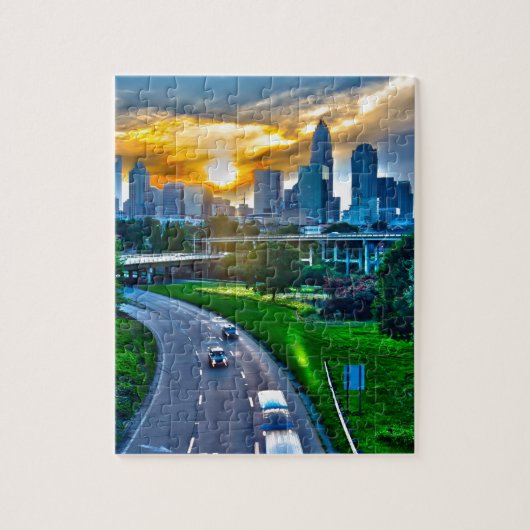 Puzzle charlotte skyline carolina-nord (Vertical)