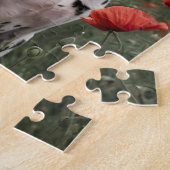 Puzzle Charmant Chien De Dalmation Dans Le Champ De Pavot (Côté)