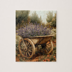 Puzzle Charmant Panier Lavande Botanique Vintage Cottagec