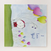 Puzzle Charmante coccinelle aux ballons colorés (Horizontal)