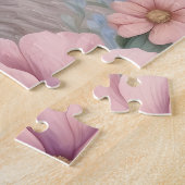 Puzzle Charmante Donkey Pastel Fleurs Ferme Animal (Côté)