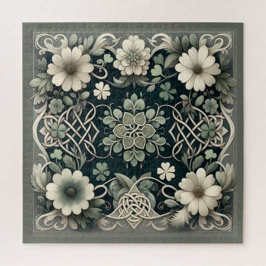Puzzle Charme floral du trèfle celtique (Vertical)