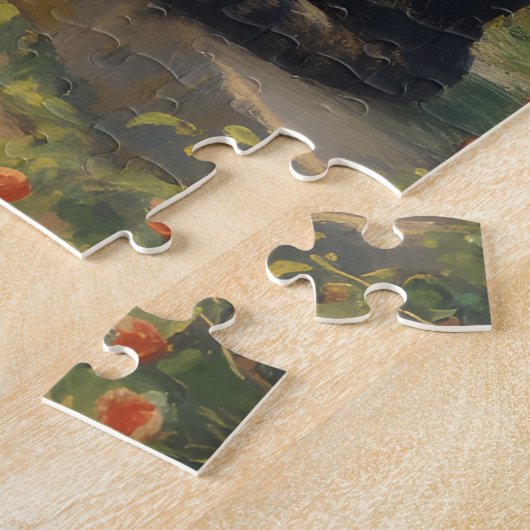 Puzzle Charming Cat Garden Scene (Côté)