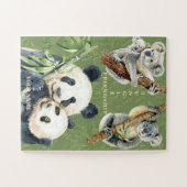 Puzzle Charming Jungle Friends Koala Panda Mother Baby (Horizontal)