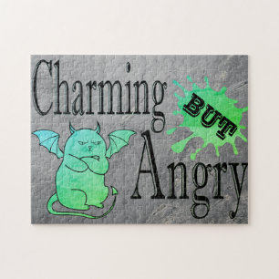 Puzzle Charming mais en colère petit chat diable drôle ci