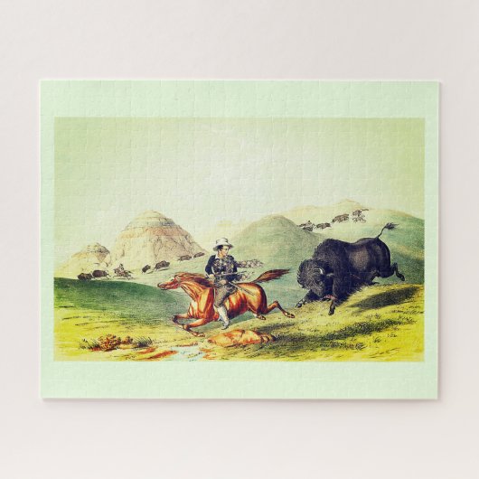 Puzzle Chasse au bison (Horizontal)