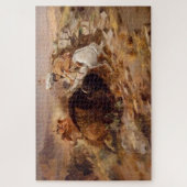 Puzzle Chasse au bison Chasseurs amérindiens C M Russell (Vertical)