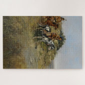 Puzzle "Chasse au bison" Cowboy Art de Charles Russell (Horizontal)