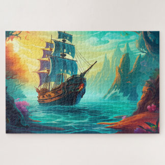 Puzzle Chasse au trésor 🌅 bateau pirate