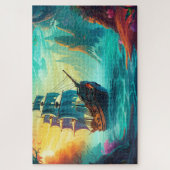 Puzzle Chasse au trésor 🌅 bateau pirate (Vertical)