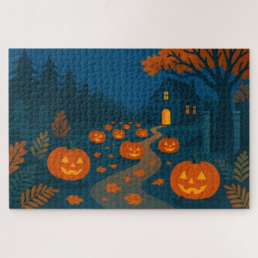 Puzzle Chasse de citrouilles pour Halloween (Horizontal)