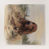 Puzzle Chasse de Setter irlandais faisan, Art (Horizontal)