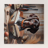 Puzzle Chasse drôle Allemande Pointer Pointer Chien (Horizontal)