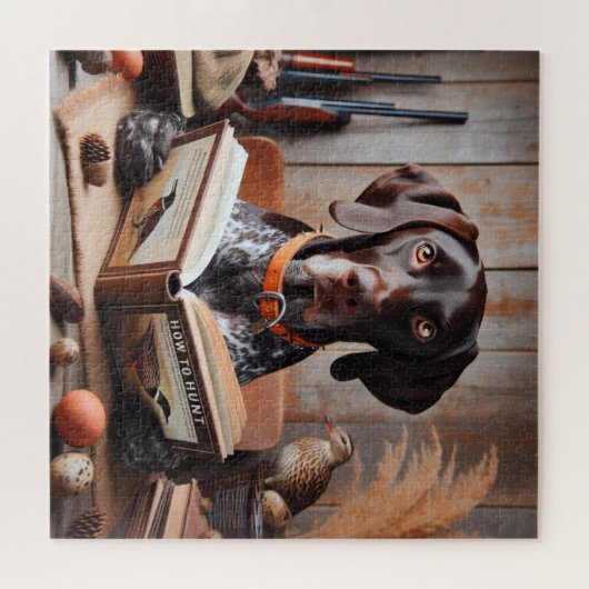 Puzzle Chasse drôle Allemande Pointer Pointer Chien (Horizontal)