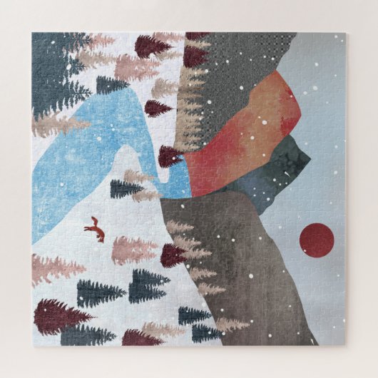 Puzzle Chasse hivernale Fox (Horizontal)