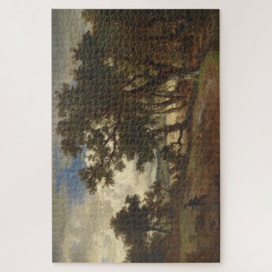 Puzzle Chasseur dans un paysage rural (Andreas Achenbach) (Vertical)