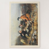 Puzzle Chasseurs prenant un repos (Vertical)