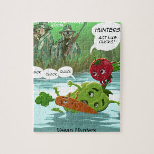 Puzzle Chasseurs Végétaliens Drôles