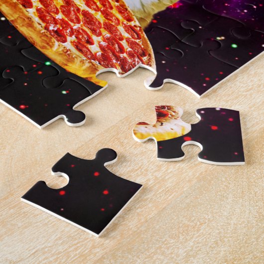 Puzzle Chat à pizza de l'espace amusant (Côté)