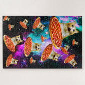Puzzle Chat à pizza de l'espace amusant (Horizontal)
