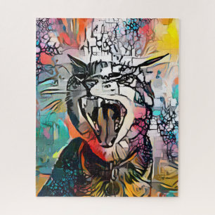 Puzzle Chat Abstrait coloré   Difficile